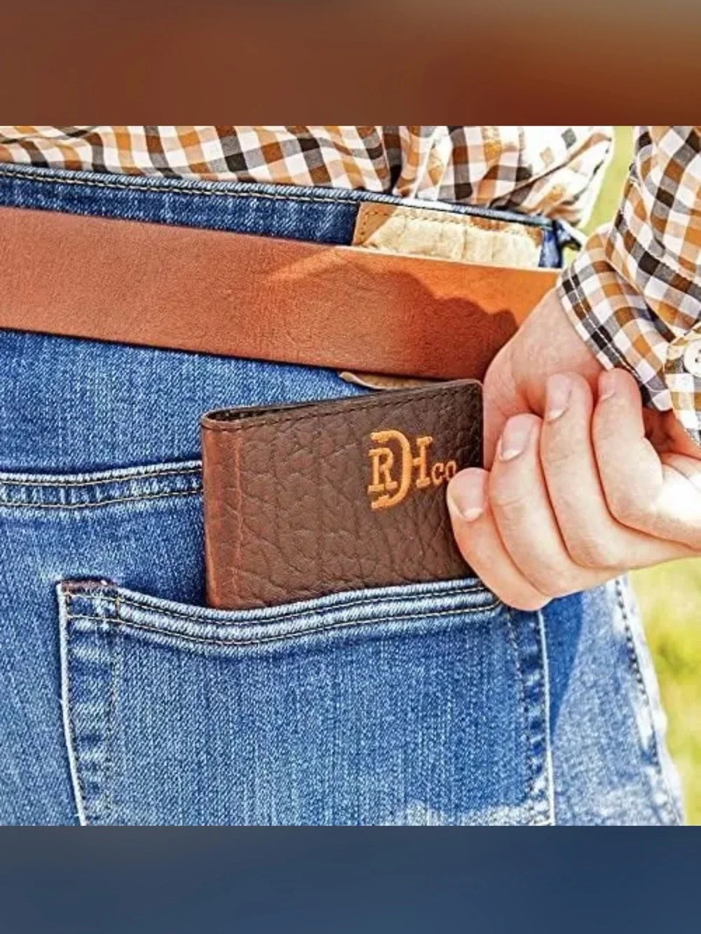 Red Dirt Hat Company Men’s Rodeo Wallet Bison Grain Leather